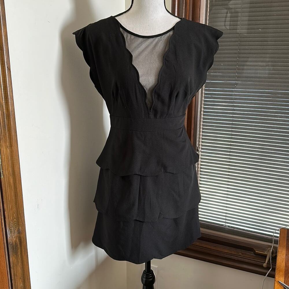 Coincidence & Chance | Scalloped 3 Tier Cocktail Dress Size 4